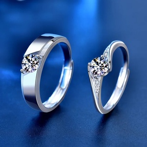 Anillo <span class=keywords><strong>de</strong></span> moissanita <span class=keywords><strong>de</strong></span> 925 quilates <span class=keywords><strong>de</strong></span> plata <span class=keywords><strong>de</strong></span> ley 0,5, anillo mutuo <span class=keywords><strong>de</strong></span> alianza <span class=keywords><strong>de</strong></span> montaña <span class=keywords><strong>de</strong></span> diamantes <span class=keywords><strong>de</strong></span> lujo, anillo <span class=keywords><strong>de</strong></span> <span class=keywords><strong>pareja</strong></span> <span class=keywords><strong>de</strong></span> alta tendencia ajustable - Product Image 2