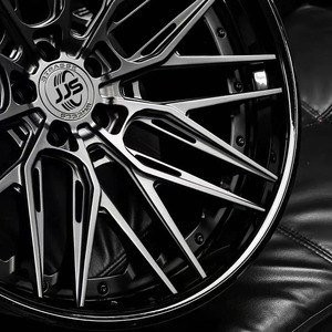 JJSEES Jantes en alliage d'aluminium forgé noir en deux parties 5x120 5x114.3 5x112 18 19 21 22 24 26 20 pouces pour bmw audi <span class=keywords><strong>Ferrari</strong></span> - Product Image 4