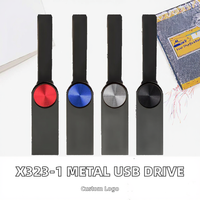 Clé USB haute vitesse 16 Go en alliage d'aluminium avec design rotatif, double interface USB 2.0 pour téléphones mobiles et ordinateurs