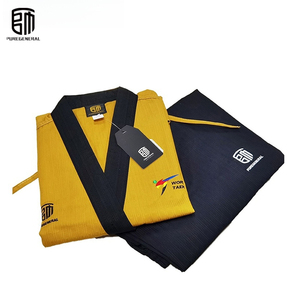 Uniforme de Taekwondo <span class=keywords><strong>Poomsae</strong></span> <span class=keywords><strong>Dobok</strong></span> con Logotipo Personalizado, Certificado WT, Grado Maestro, <span class=keywords><strong>para</strong></span> Entrenamiento y Competencia de Adultos, MOQ Bajo - Product Image 3
