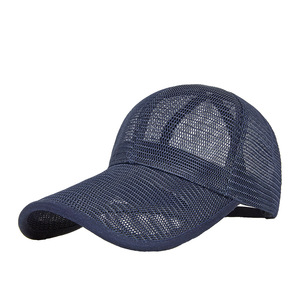 Baseball Cap Mesh Summer Breathable Sun Protection Quick Drying Duckbill Hat For Men Solid Color - Product Image 1