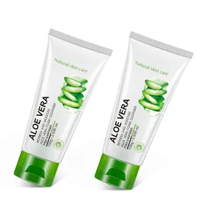 Customized Logo Professional Skincare 100ml Face Cleanser Anti Pimple Organic Aloe Vera Turmeric Face Wash