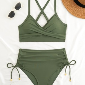 Venta al por mayor de trajes de baño de una pieza nuevos 2026 para mujer, bikinis con escote en V profundo, fabricantes de ropa de baño - Product Image 2