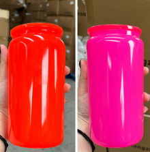 2024 été verre peut néon coloré blanc Sublimation 16oz bière verre peut pour UV Dtf enveloppes - Product Image 4