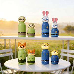 Gourde isotherme en acier inoxydable 316 pour enfants, motif dessin animé inspiré de Zootopia, avec <span class=keywords><strong>poignée</strong></span> et couvercle à paille, portable - Product Image 3