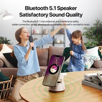Chargeur sans fil magnétique portable 3 en 1 pour iPhone, Apple Watch, AirPods avec mini haut-parleur Bluetooth et lampe de nuit OJD-W23