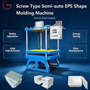 Machine de moulage semi-automatique à vis pour mousse de <span class=keywords><strong>polystyrène</strong></span> EPS, modèle professionnel GUIJU, pour la fabrication de boîtes, avec contrôle PLC, facile à utiliser – Fournisseur de premier plan - Product Image 1