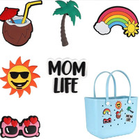 Nuevos Accesorios Decorativos para Bolsos de Playa Eva, Pins de Moda para Bolsos de Playa Bogg