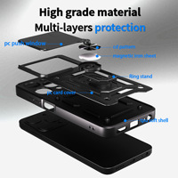 Coques de téléphone pour Itel S26 S25 Ultra A90 A80 P65 P55 Power 70 City 100 – Étuis de protection avec support et protection d'objectif pour téléphones mobiles sportifs