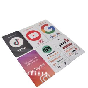 CMYK 215การพิมพ์504ไบต์ Google instgram Facebook WhatsApp ติดตามรีวิว NFC PVC CARD - Product Image 3