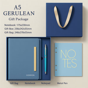 Logo personnalisé, MOQ en gros 50+   Ensemble cadeau bloc-notes et stylo exécutif A5 : Couverture avec accents dorés, Branding d'entreprise - Product Image 2