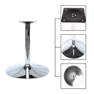 طاولة معدنية مطلية بالكهرباء من الكروم ، طاولة بارتفاع فضي مصقول ، أرجل زجاجية ، مدخل فندق تجاري - Product Image 6