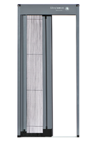 Moustiquaire rétractable sans barrière OEM pour fenêtre et porte, moustiquaire plissée sans rail