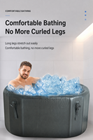 Baignoire gonflable d'extérieur pour bain froid - Baignoire à glace en PVC durable avec technologie Drop-Stitch pour 1 à 2 personnes, pour la récupération sportive et la thérapie, piscine de récupération pliable