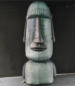 Estatua inflable gigante iluminada de Moái, ídolo de piedra cultural tribal Kahuna, modelo inflable publicitario para la cultura polinesia - Product Image 5