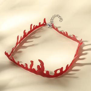 Collana <span class=keywords><strong>di</strong></span> Halloween per Europa e America, Design Creativo con Taglio Sanguinoso e Finto <span class=keywords><strong>Sangue</strong></span> Rosso che Gocciola dallo Strozzolo - Product Image 6