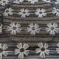 Tissu en dentelle 3D multicolore en polyester avec broderie florale informatisée pour robes et vêtements féminins