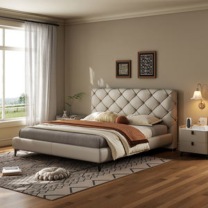 <span class=keywords><strong>Lit</strong></span> double <span class=keywords><strong>de</strong></span> 1,8 m, design <span class=keywords><strong>de</strong></span> <span class=keywords><strong>lit</strong></span> suspendu pour chambre principale, best-seller mondial, style européen classique, rembourré en cuir <span class=keywords><strong>de</strong></span> vache avec boucle - Product Image 2