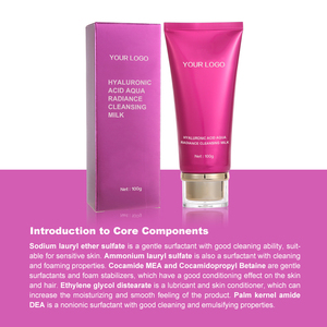 Da dầu làm sạch làm mềm lớp biểu bì hình thức trên khuôn mặt người lớn 'sữa rửa mặt nhẹ nhàng dưỡng ẩm Hyaluronic Axit cho tất cả da - Product Image 3