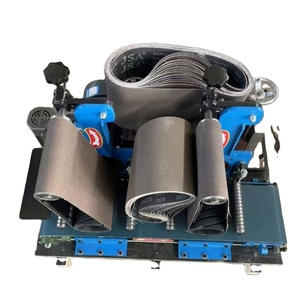 Machine de polissage automatique industrielle 200 mm pour le débavurage de surfaces et des extrémités de profilés en aluminium et acier, idéale pour le métal. - Product Image 1