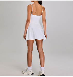 Dames Nieuwe Anti-Slip Barely-There Feel Spandex/Nylon Heat-Transfer Geprint Jurkje Mock Two-Piece Mouwloos Ademend Sportief - Product Image 4