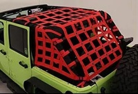Filet de séparation pour siège arrière de Jeep, filet de chargement en maille, barrière pour chien pour Jeep Wrangler JK JL Gladiator JT 2DR 4DR 2007-2020 (Noir)