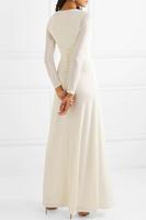 Weißes Brautkleid Braut Elegante Mode Rüschen Stretch-Jersey Kleid Abendkleid