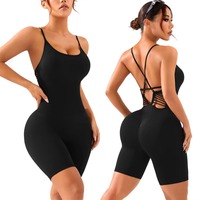 Nouveau design – Combinaison de yoga sans bretelles et sans coutures, une pièce, grande taille, sexy, gainante, taille ajustée pour studio de yoga