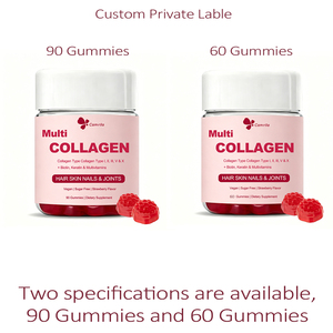 Gomitas de Colágeno Múltiple de Marca Privada Personalizadas, Sin Azúcar, Suplemento Dietético para el Brillo de la Piel, Cabello y Uñas, Alto en Proteínas - Product Image 4