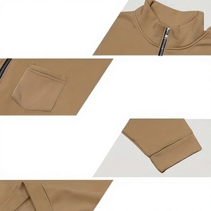 Conjunto de Sudadera con Cuello Alto y Cierre de Cremallera para Hombre, Pantalones Deportivos, Color Sólido, Chándal Informal para Otoño, Tejido FRENCH TERRY - Product Image 6