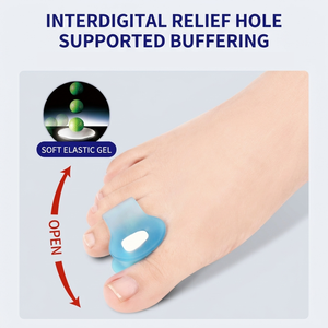 Entre-doigts en silicone pour <span class=keywords><strong>hallux</strong></span> <span class=keywords><strong>valgus</strong></span> – Correcteur et ajusteur pour soulager la douleur du bourgeon et prévenir l'empilage des orteils – Confort tout au long de la journée pour hommes et femmes - Product Image 5