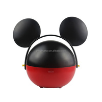 Seau à pop-corn Micky Mouse de 130 oz en plastique 3D personnalisé de dessin animé, conteneur de boîte à bonbons OEM Disney Design Snack Popcorn Chocolat Noix