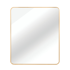 Espejo de Baño Rectangular Dorado de 30x36 con Estante Iluminado y Almacenamiento - Product Image 6