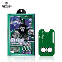 Protection d'objectif d'appareil photo pour téléphone portable en saphir HD 2.5D anti-choc, anti-rayures et anti-traces de doigts pour IP 15 Pro/16 Pro/17 Pro