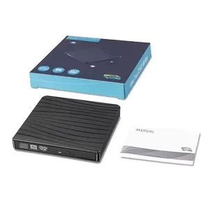 Zebra Stripe USB 3.0 & Tipe-c Drive Optik Eksternal DVD Burner Notebook Universal Eksternal DVD Burner Dvd Player Portabel