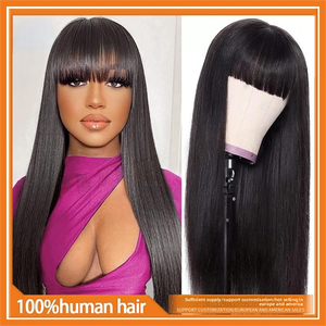 Perruque en dentelle frontale HD 4x4 13x4 en cheveux vierges vietnamiens Remy avec base en dentelle, densité 180%, noir naturel, coupe droite, longueur 26 pouces - Product Image 2