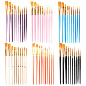 Nghệ sĩ bàn chải thiết lập 10 chất liệu nylon nghệ thuật sơn bột màu nước bàn chải thành phần dầu bàn chải chế biến tùy chỉnh - Product Image 2