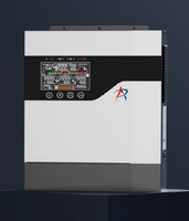 Onduleur solaire hybride monophasé CE pour 5-12KW, silicium monocristallin, MPPT, lithium-ion, 48V 220V, usage commercial