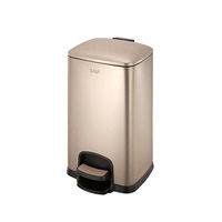 Poubelle à pédale en acier inoxydable à fermeture douce de 20 L pour cuisine, salle de bain, hôtel, usage commercial