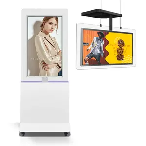 Ad alta luminosità doppio schermo appeso pubblicità Digital Signage rivolto verso la finestra schermo Lcd Display pubblicitario giocatore