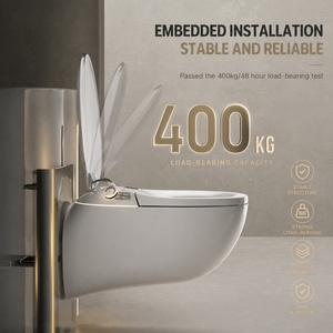 WC intelligent mural <span class=keywords><strong>de</strong></span> luxe au design baleine avec chasse automatique, bidet électronique et télécommande pour salle <span class=keywords><strong>de</strong></span> bain - Product Image 3