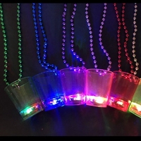 Haiwin – verre à Shot LED clignotant avec collier de perles pour la fête du nouvel an