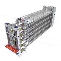 Équipement d'élevage avicole, cage à poules pondeuses haute densité, cage à batterie de type H pour élevage de poulets