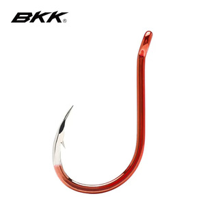 BKK Fishing <b>Hooks</b> Sea Bass Red Nickel Coated Chemically Sharpened Ocean Beach Fishing - Product Image 1