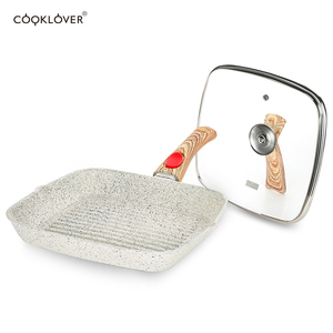 Die Cast 28cm Aluminum <strong>Grill</strong> <strong>Pan</strong> with Non-stick Coating Induction Bottom Cookware <strong>Fry</strong> <strong>Pan</strong> - Product Image 3