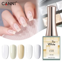 51220 CANNI Muestra Gratuita de Fábrica, Esmalte de Uñas en Gel UV de 16ml, Serie Blanca, Venta al Por Mayor, Marca Privada