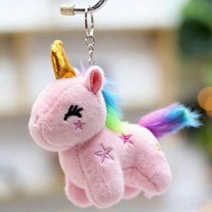 Peluche de Unicornio Personalizado OEM Unisex, Relleno de Algodón PP, Pequeño Colgante para Bolsa, Llavero, Decoración, Alivio del Estrés, Regalo de Cumpleaños - Product Image 1