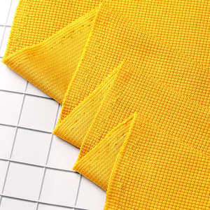 Cai vương quốc Chất lượng cao màu rắn Waffle vải 280 GSM <span class=keywords><strong>cotton</strong></span> polyester chéo Waffle vải cho Khăn tắm áo len áo thun - Product Image 5