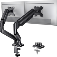 Support de moniteur universel Support de moniteur d'ordinateur de bureau Support de support d'écran double Bras de moniteur en aluminium violet