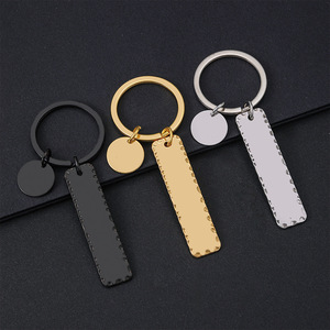 Chất Lượng Cao Biểu Tượng Tùy Chỉnh Thép Không Gỉ Mạ Vàng Dài <span class=keywords><strong>Keychain</strong></span> UV <span class=keywords><strong>Laser</strong></span> Khắc Tên Phong Cách Trống Móc Khóa Cho Phụ Nữ Người Đàn Ông - Product Image 1